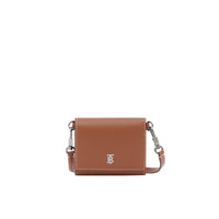 Petit portefeuille en cuir grainé avec sangle amovible - Tan