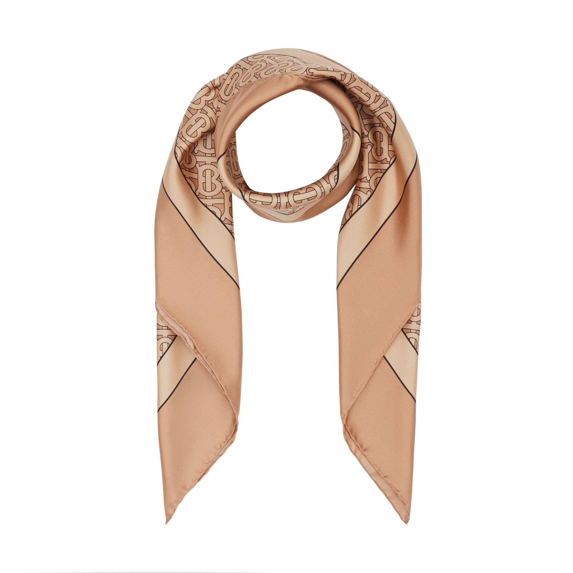 Carré de soie Monogram - Pale Copper Pink