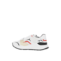 Sneakers en cuir et mesh - White