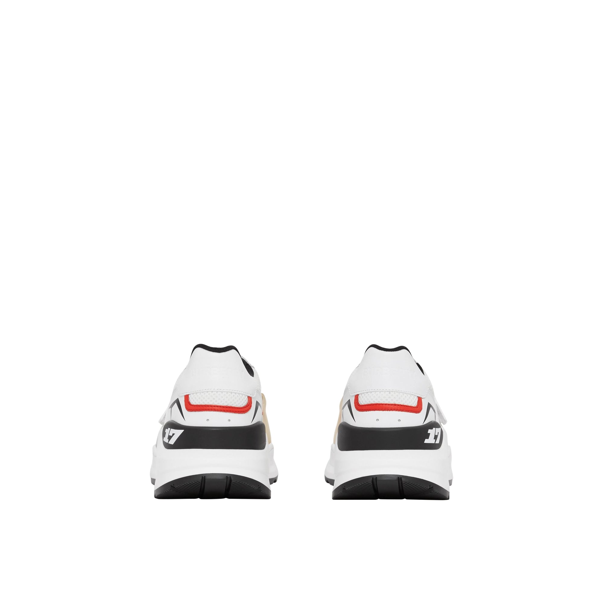 Sneakers en cuir et mesh - White