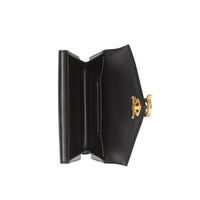 Clutch enveloppe TB ceinturé en cuir d'agneau matelassé - Black