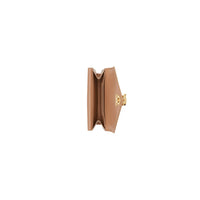 Clutch enveloppe TB ceinturé en cuir d'agneau matelassé - Warm Camel
