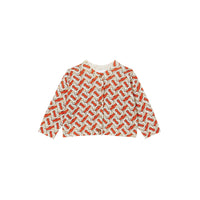 Coffret cadeau deux pièces pour bébé en laine mérinos Monogram - Vermillion