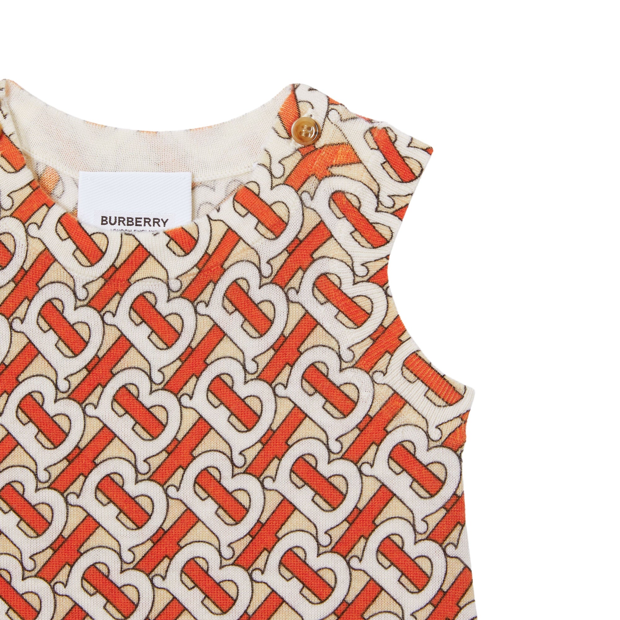 Coffret cadeau deux pièces pour bébé en laine mérinos Monogram - Vermillion