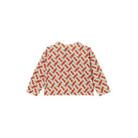 Coffret cadeau deux pièces pour bébé en laine mérinos Monogram - Vermillion