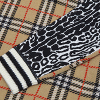 Pull en jacquard de laine mérinos à motif check et léopard - Leopard Print