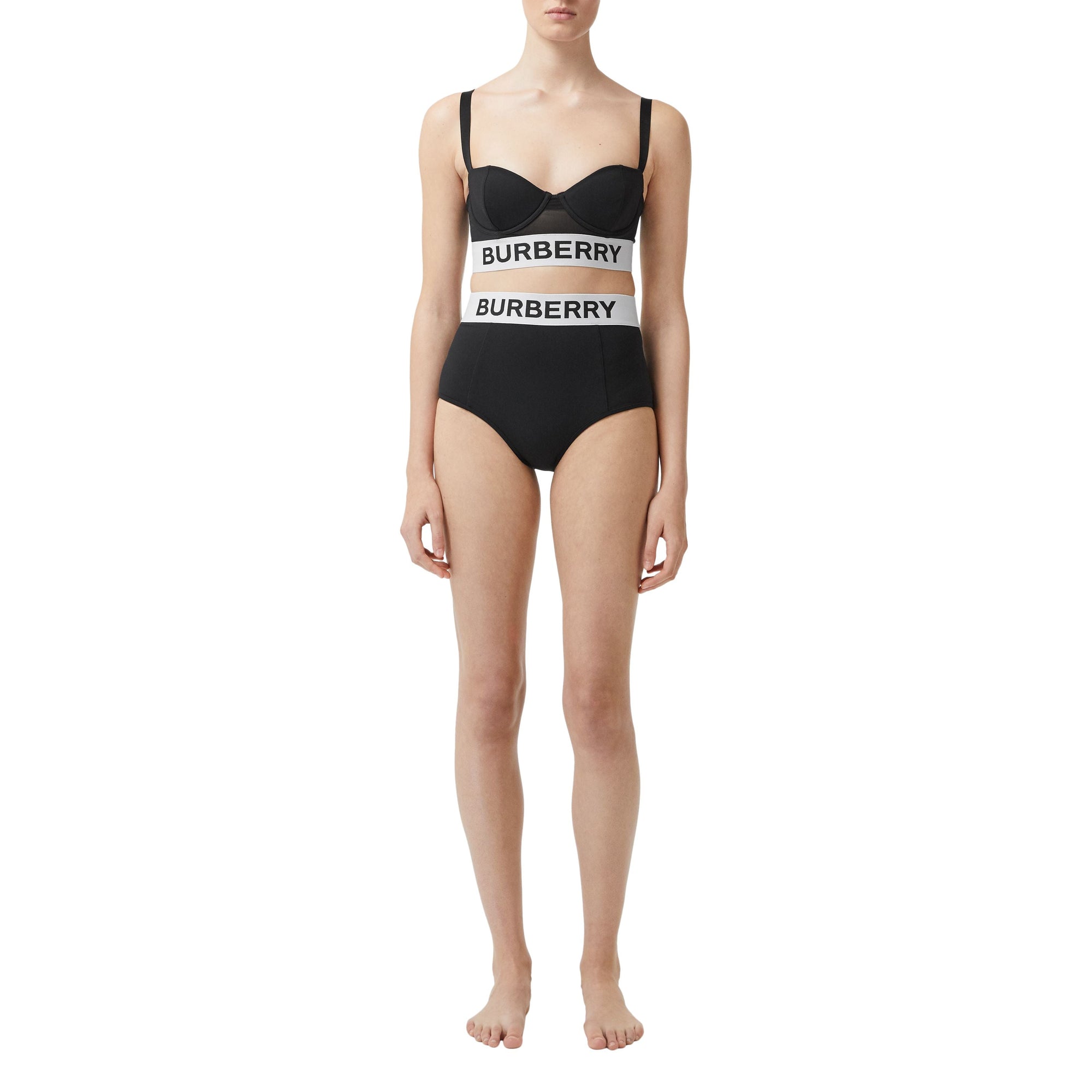 Bas de bikini avec bande à logo - Black