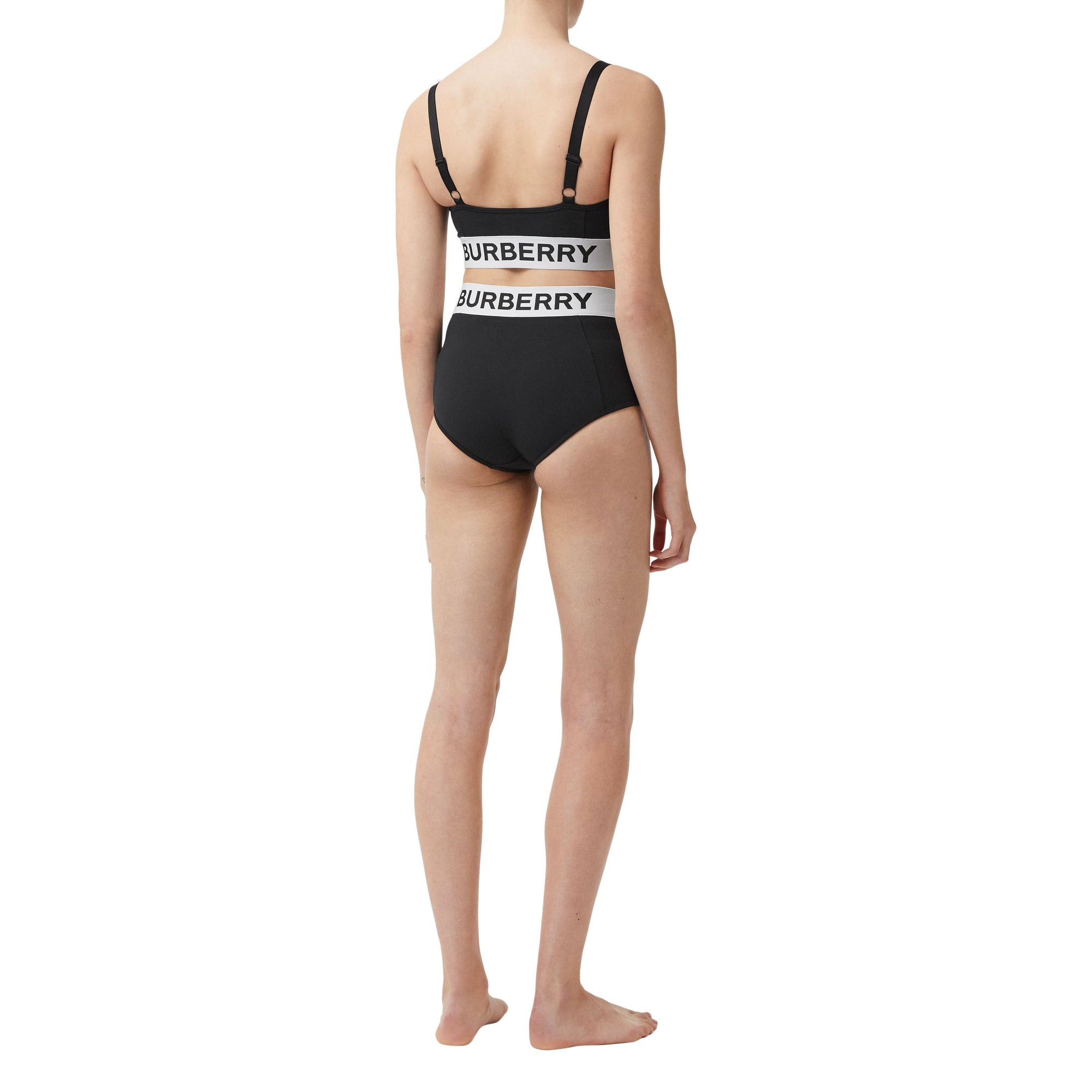 Bas de bikini avec bande à logo - Black