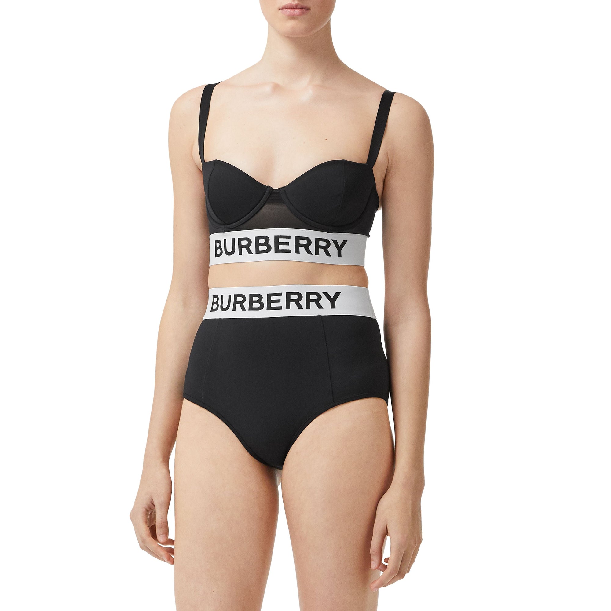 Bas de bikini avec bande à logo - Black