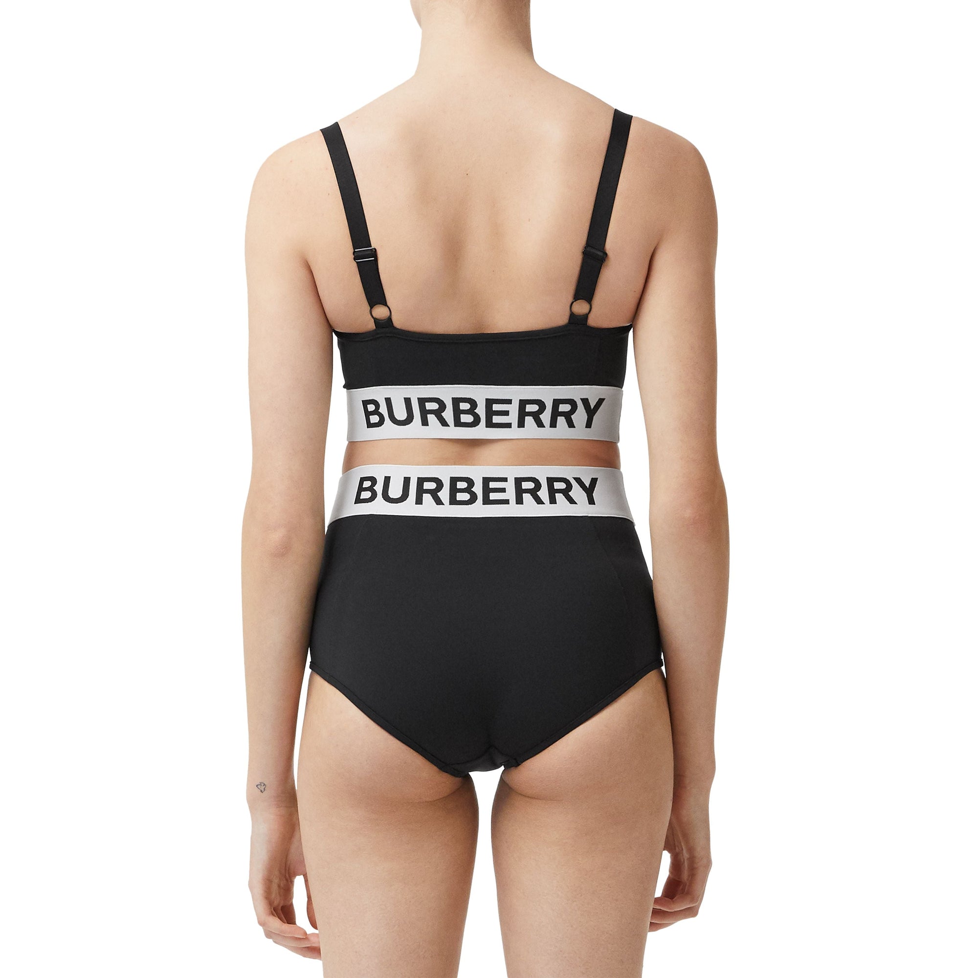 Bas de bikini avec bande à logo - Black