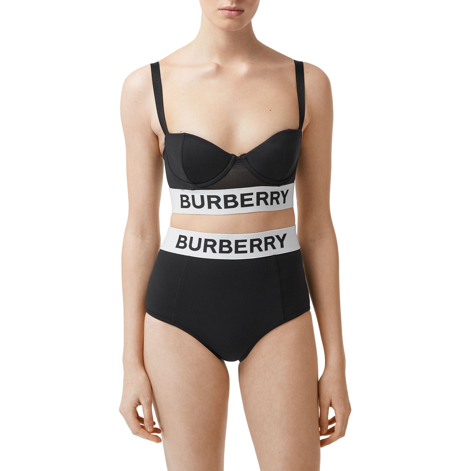 Bas de bikini avec bande à logo - Black