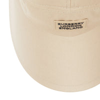 Casquette à bords larges en sergé de coton avec logo appliqué - Soft Fawn