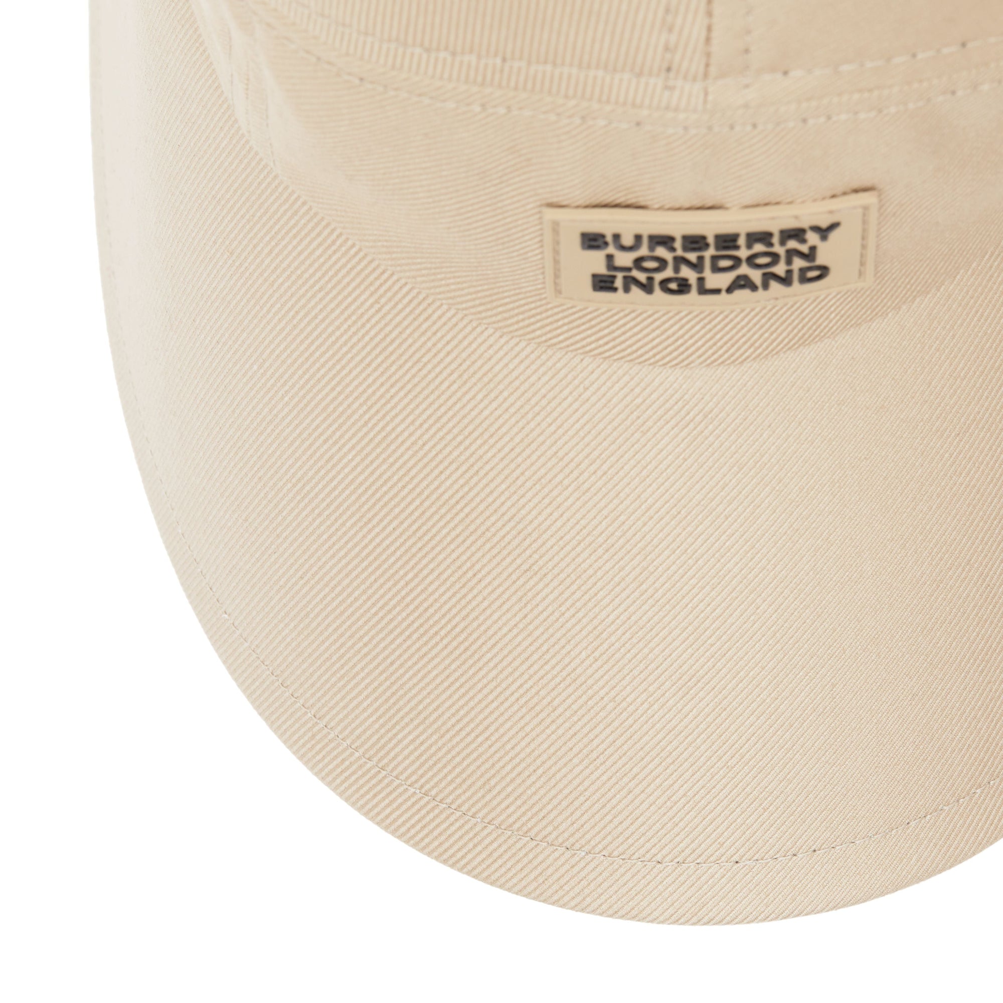 Casquette à bords larges en sergé de coton avec logo appliqué - Soft Fawn