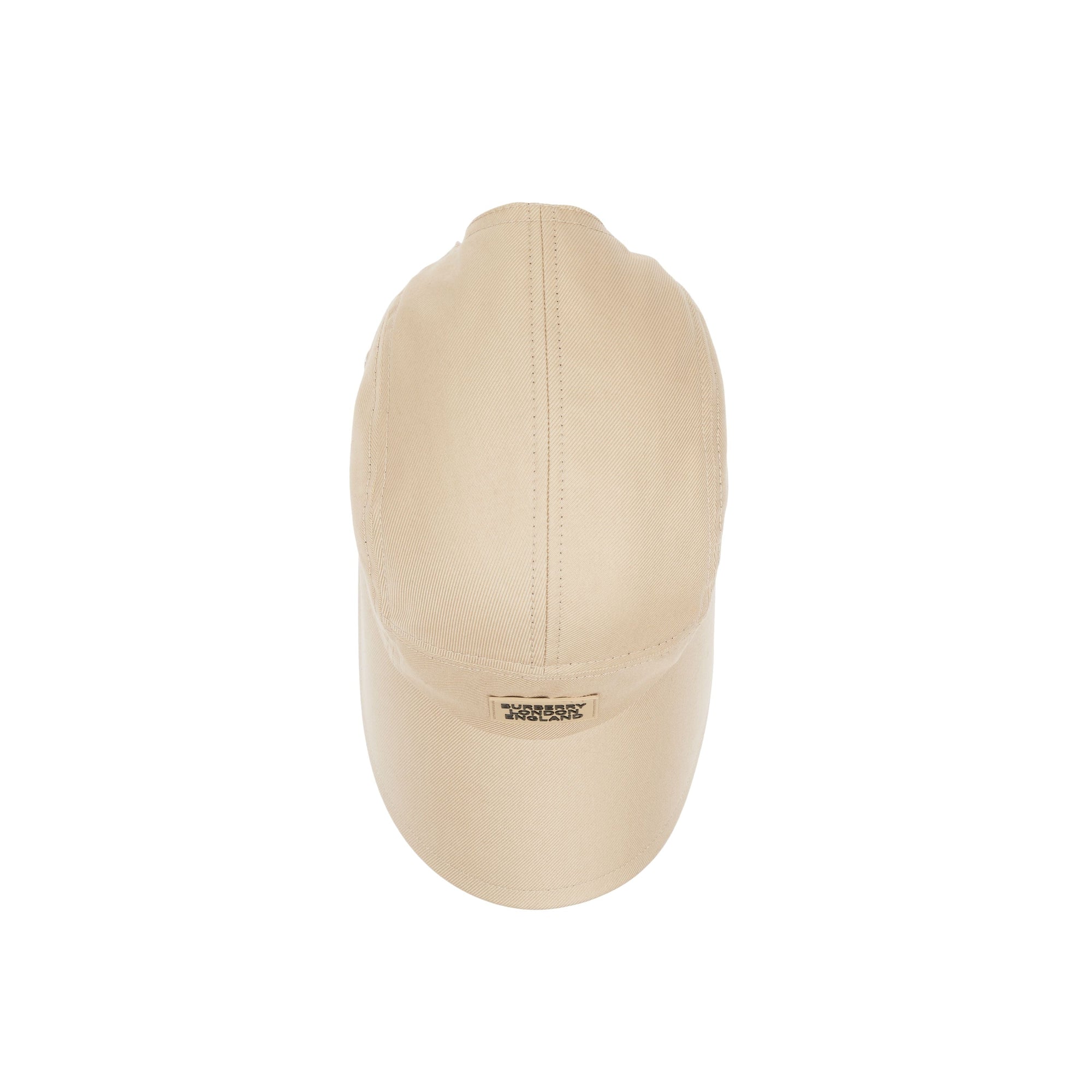 Casquette à bords larges en sergé de coton avec logo appliqué - Soft Fawn