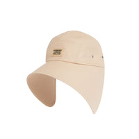 Casquette à bords larges en sergé de coton avec logo appliqué - Soft Fawn