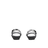 Sneakers Webb en coton et cuir - White & Black