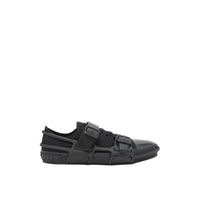 Sneakers Webb en coton et cuir - Black