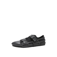Sneakers Webb en coton et cuir - Black