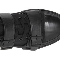 Sneakers Webb en coton et cuir - Black