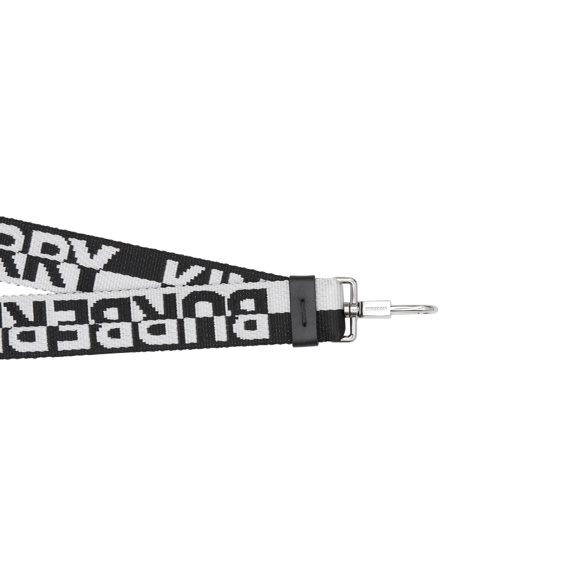 Dragonne avec logo en jacquard bicolore - Black & White