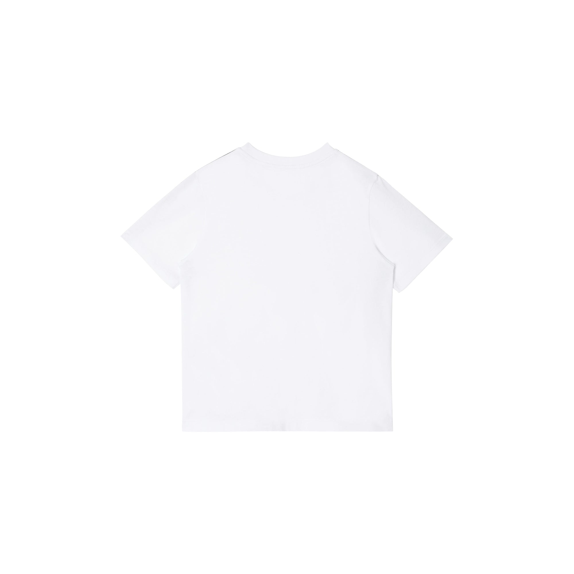 T-shirt en coton avec bandes à logo - White