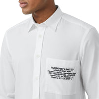 Chemise en coton avec coordonnées géographiques - Optic White