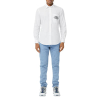Chemise en coton avec coordonnées géographiques - Optic White
