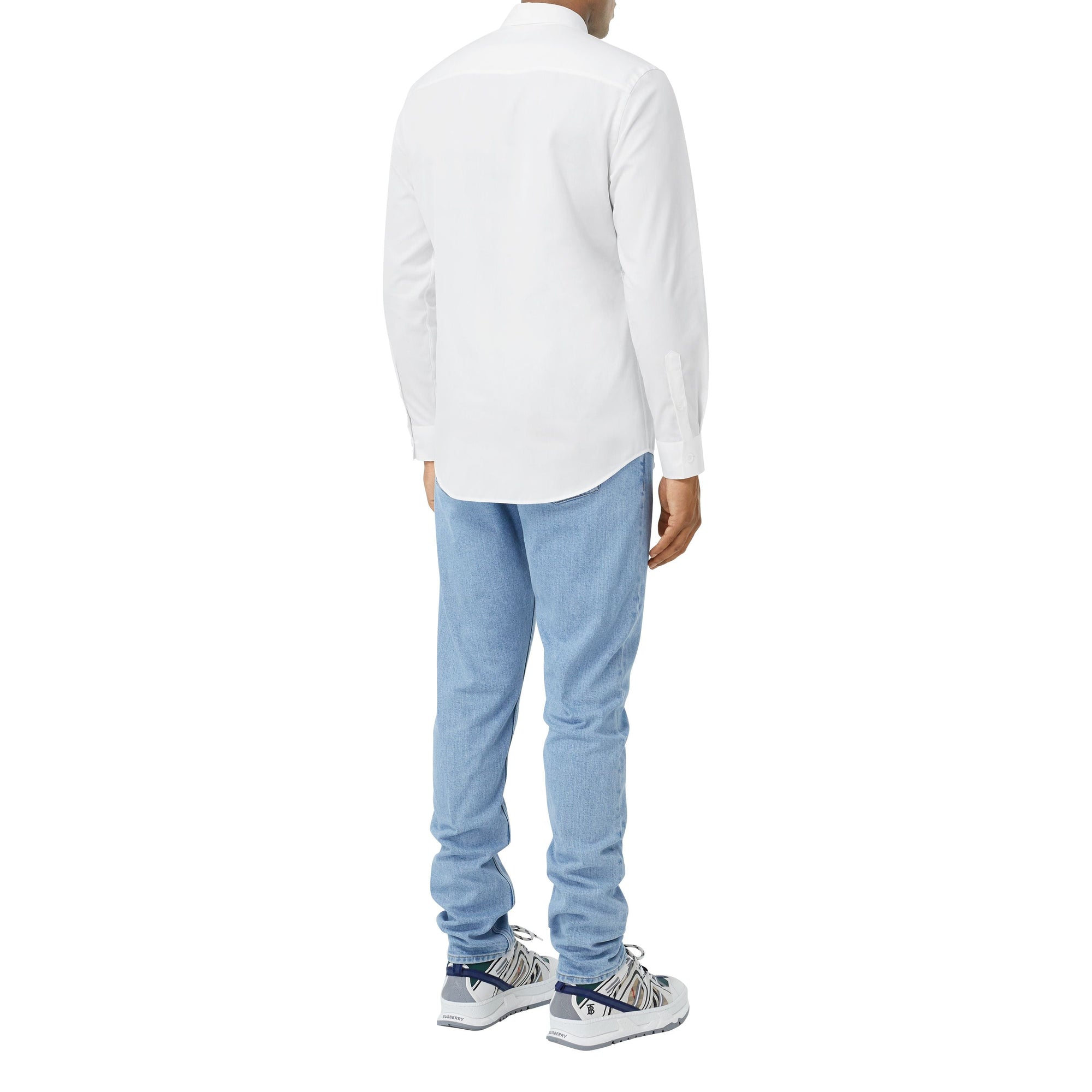 Chemise en coton avec coordonnées géographiques - Optic White