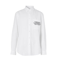 Chemise en coton avec coordonnées géographiques - Optic White