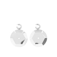 Créoles plaquées palladium avec sequin - Palladio