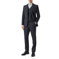 Costume slim trois pièces en laine - Navy Pattern