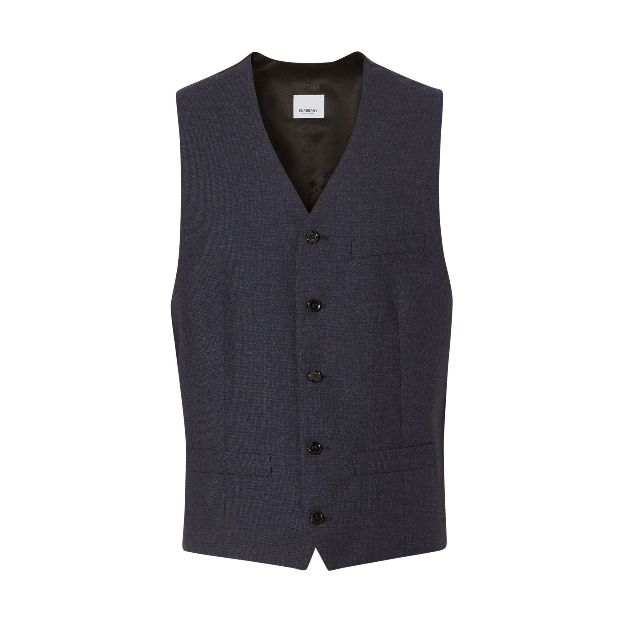 Costume slim trois pièces en laine - Navy Pattern