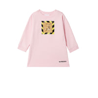 Robe pull en coton à imprimé daim - Candy Pink