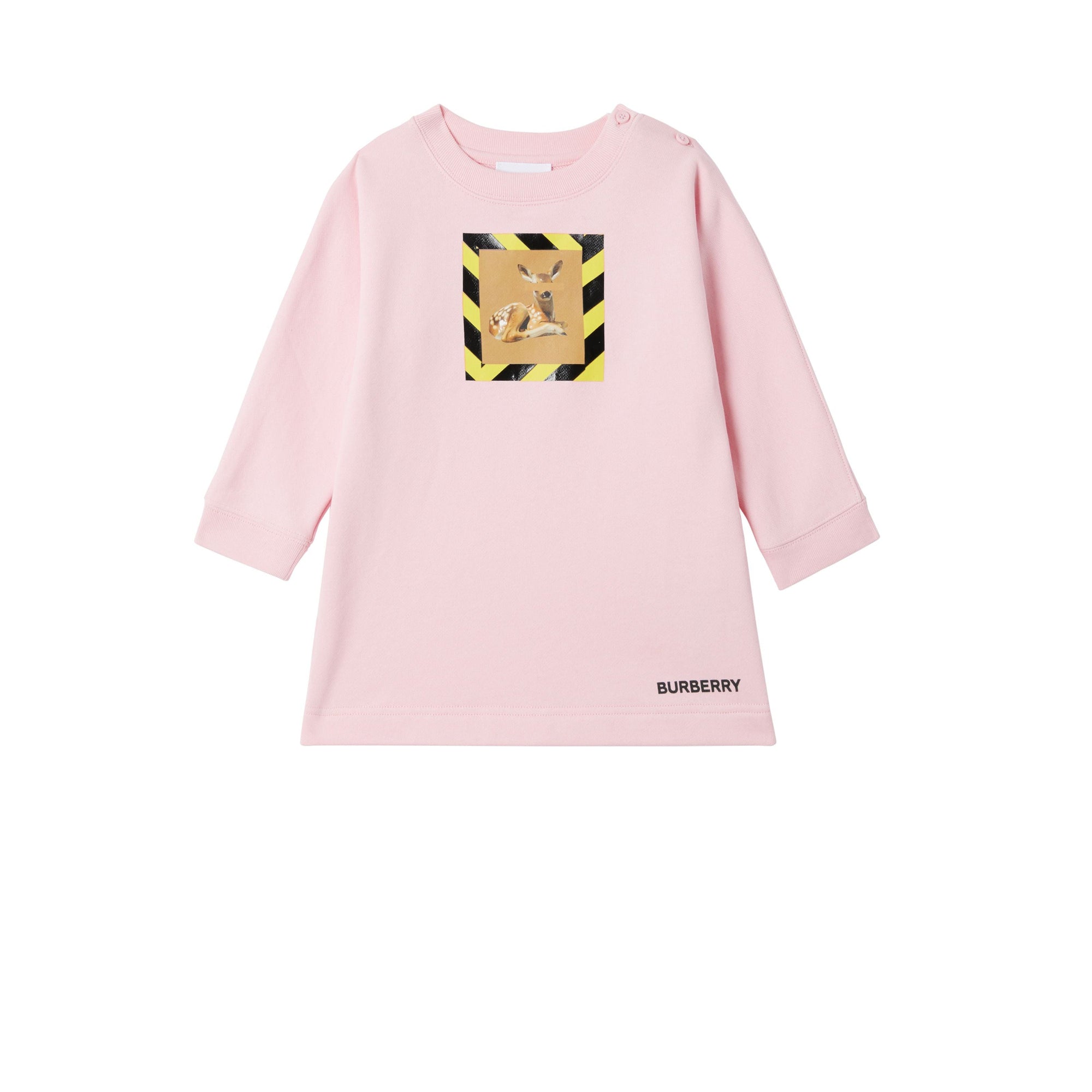 Robe pull en coton à imprimé daim - Candy Pink