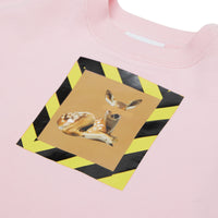 Robe pull en coton à imprimé daim - Candy Pink