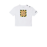 T-shirt en coton à imprimé daim - White