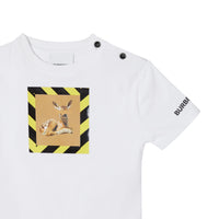 T-shirt en coton à imprimé daim - White