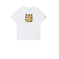 T-shirt en coton à imprimé daim - White