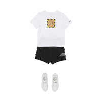 T-shirt en coton à imprimé daim - White