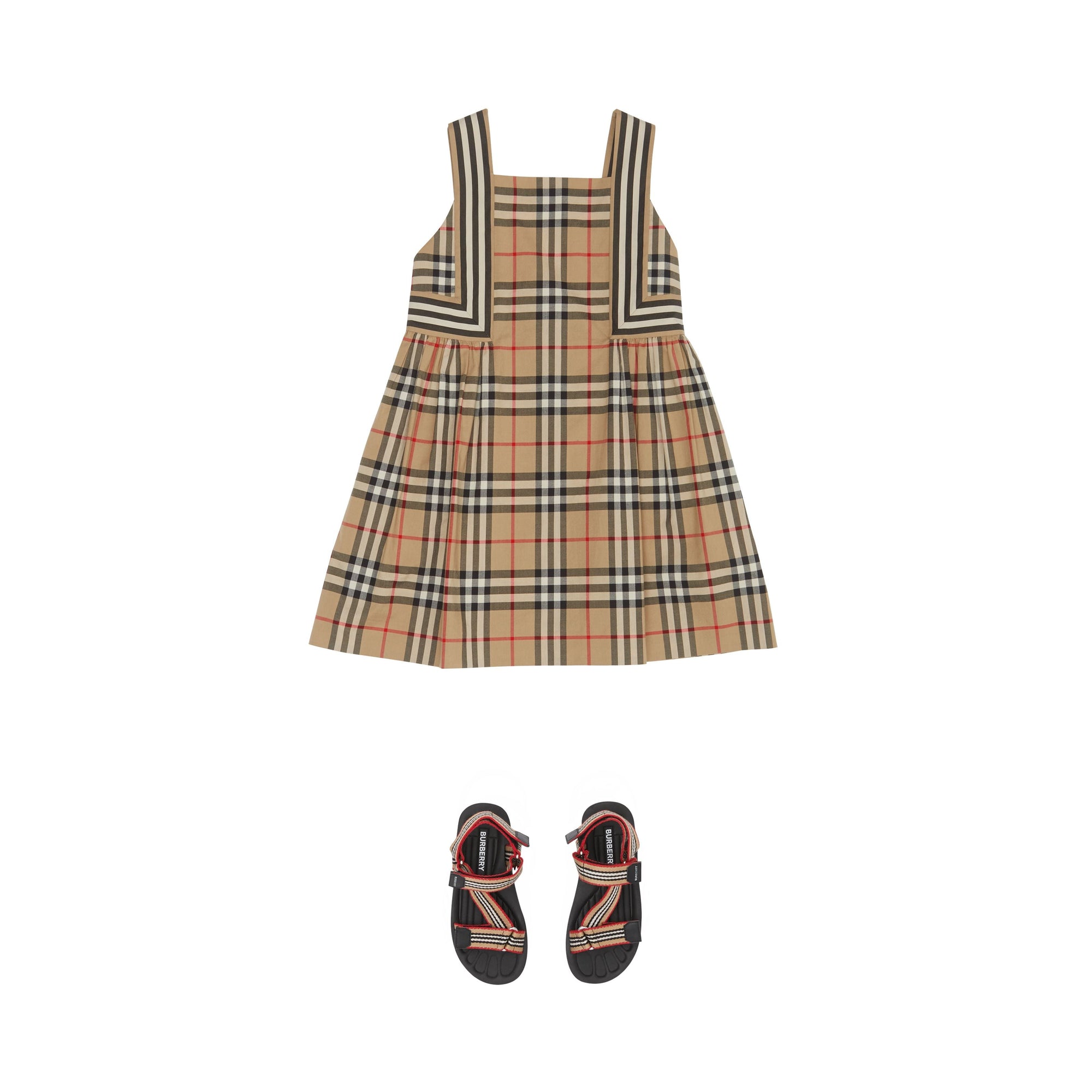 Robe en coton Vintage check - Archive Beige