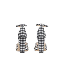 Sandales à bout fendu en coton vichy - Black & Vichy Check