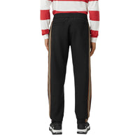 Pantalon de survêtement en laine et mohair à rayures iconiques - Black