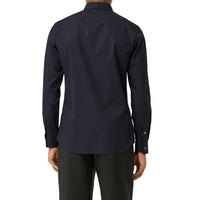 Chemise en popeline de coton stretch Monogram - Navy