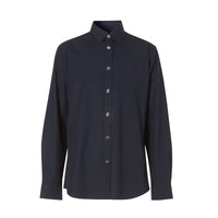 Chemise en popeline de coton stretch Monogram - Navy