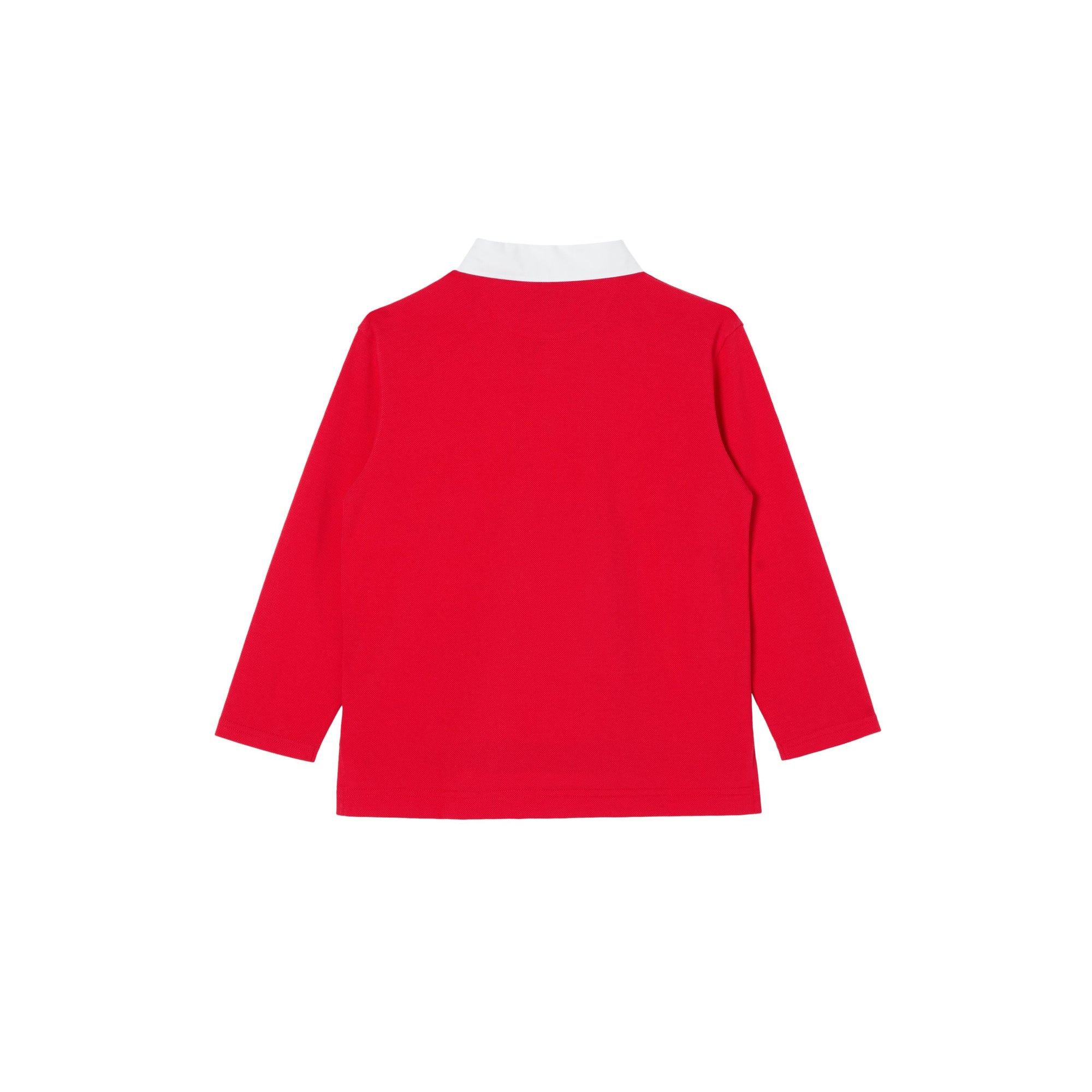 Polo à manches longues avec Vintage check et logo - Bright Red