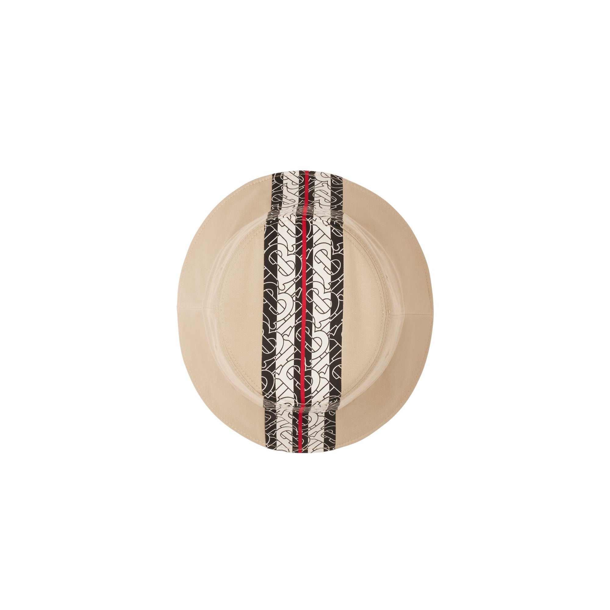 Bob en coton rayé Monogram - Stone