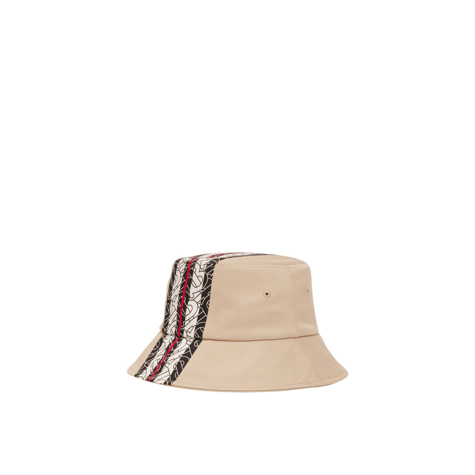 Bob en coton rayé Monogram - Stone