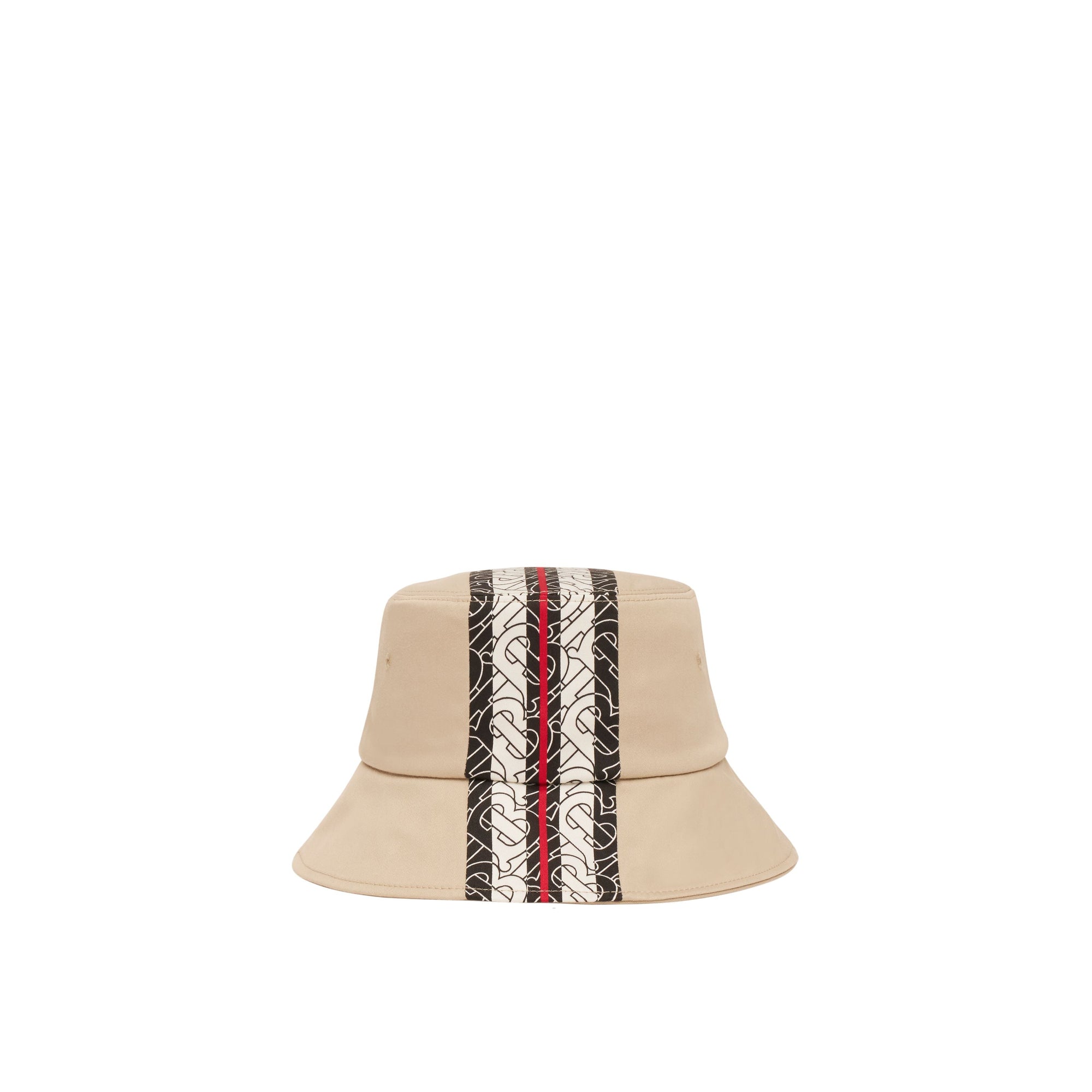 Bob en coton rayé Monogram - Stone