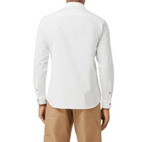 Chemise slim en popeline de coton stretch - White