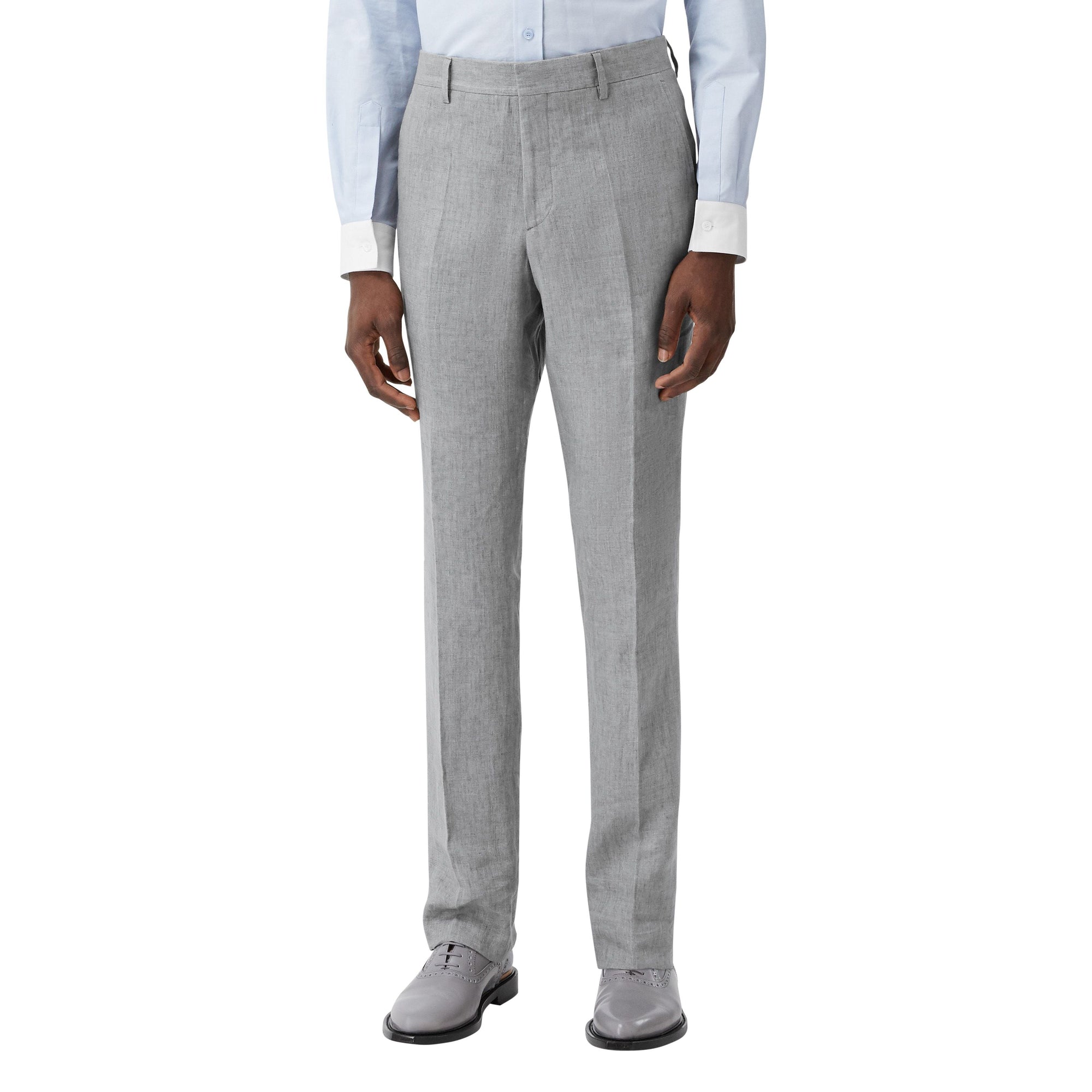 Pantalon de costume classique en lin - Heather Melange
